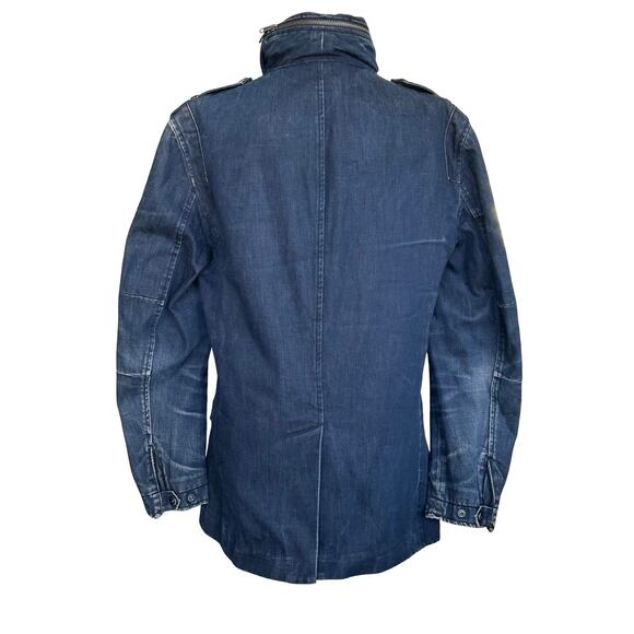 Armani Exchange Women’s Denim Chore Jacket Mock Collar Sz M Country Barn Outdoor - Picture 2 of 12